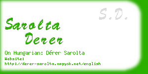 sarolta derer business card